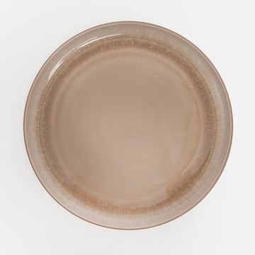 查莉陶瓷平盤27.2cm 渲紋淺棕