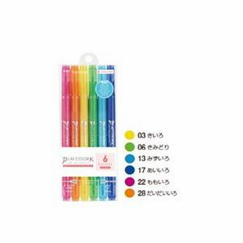 トンボ鉛筆 TOMBOW 水性サインペン プレイカラーK 6色セットA GCF-611A