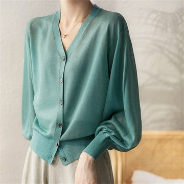 輕薄夏日透氣泡泡袖上衣