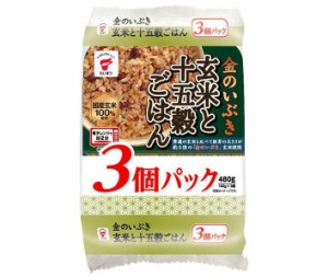 たいまつ食品 金のいぶき 玄米と十五穀ごはん 3個パック (160g×3個)×8袋入｜ 送料無料