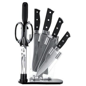 【金永利鋼刀】七件式禮盒 電木切刀/剁刀/水果刀/三德刀/剪刀/磨刀棒