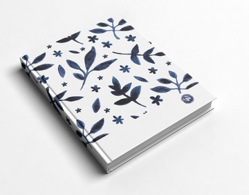 洛可可草莓 WELKIN手創 手工書/筆記本/手帳/日記本 -藍曬花草