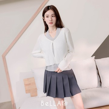 【限時５折】BeLLA 兩件式繞頸上衣 白色