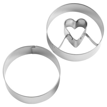 GP&me Dolce林茲眼睛餅乾模2件組  愛心  1組