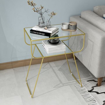 ☆精選好物茶几北歐沙發邊角幾簡約現代客廳小茶幾鋼化玻璃床頭柜可移動邊桌輕奢 雙11全館免運