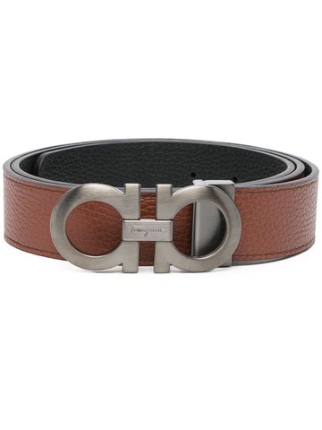 Ferragamo - Gancini leather belt - men - Calf Leather - 115 - Brown