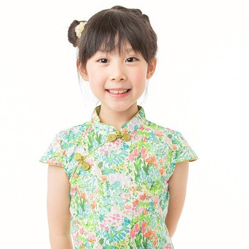兒童旗袍 古風 四季款 椿蘊蔥蔥