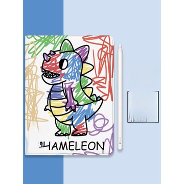 ipad9保護殼2021新款帶筆槽iPadPro套全包防摔12.9英寸涂鴉恐龍卡通學生11寸air4蠶絲紋蘋果mn5平板電腦mini6