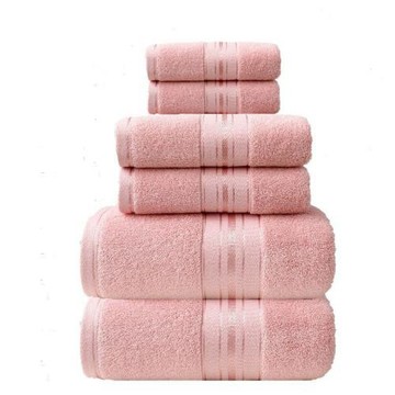 H4T浴巾純棉家用男女情侶洗臉毛巾擦手方巾towel set 6 Pack