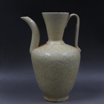 宋湘湖窯裂片刻花蘆執壺仿古老貨包老瓷器家居擺件古董古玩收藏1入