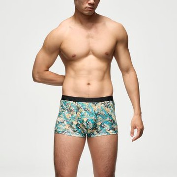 Mr.DADADO-時尚系列-餘暉晚燼 M-LL科技纖維合身小平口男內褲(土耳其綠)GHM603TG