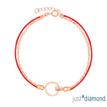 【Just Diamond】Rosy wishes-圓圈 鑽石手鍊