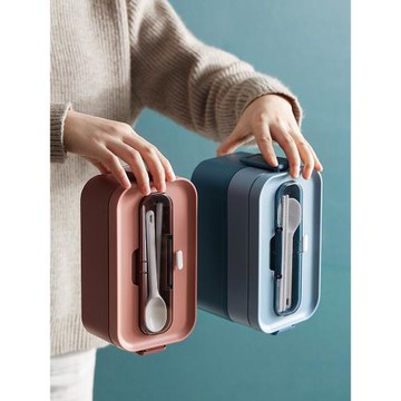 飯盒上班族學生可微波爐加熱專用午餐盒女雙層分格攜帶日式便當盒