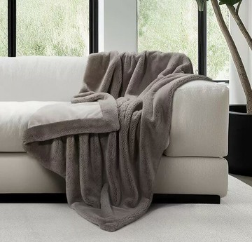 Mon Chateau 仿毛皮保暖毯 棕