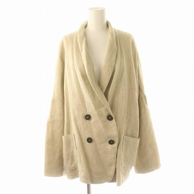 ザラ ZARA ジャケット ダブル ショールカラー 背抜き センター
