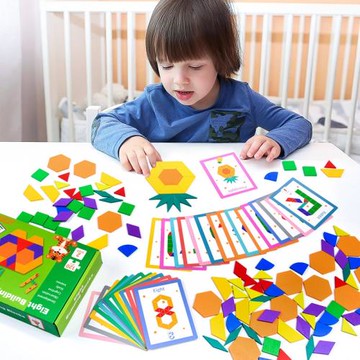 幼兒童拼圖玩具智力七巧板幼兒園蒙氏早教男女孩3-6歲益智區玩具