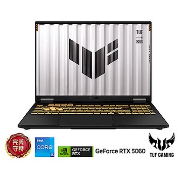 ASUS FX608JM 16吋電競筆電 (i5-13450HX/GeForce RTX 5060 8GB/16GB/512GB/御鐵灰/TUF Gaming F16)