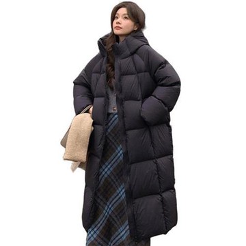 【巴黎精品】現貨+預購 頂級真羽絨外套90%鴨絨羽絨衣秋冬保暖上衣大碼休閒女裝-連帽超輕長版3色a1mj3