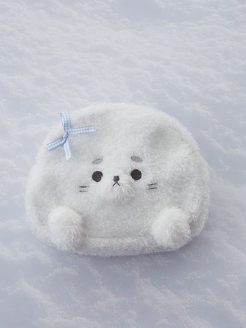 可愛海豹頭型毛絨迷你收納包(08000626600) - Maison de FLEUR