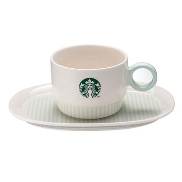星巴克 女神薄荷綠杯盤組