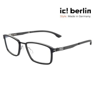 【ic! berlin】Gluck Black Rough Black 德國薄鋼眼鏡 公司貨