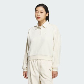 【adidas 愛迪達】 CHENILLE 長袖 POLO 衫 女 - Originals KS5982