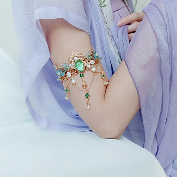 清月鹿鳴原創飛天敦煌臂釧手環古風漢服Lolita異域風情手鐲發冠女