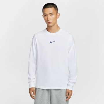 NIKE 長袖上衣 男 中磅 AS M NK TEE LS STARTING 5 灰 HV1771-100