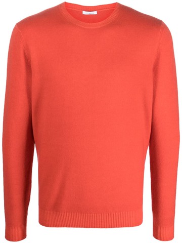 Malo - crew-neck virgin-wool jumper - men - Virgin Wool - 52 - Orange