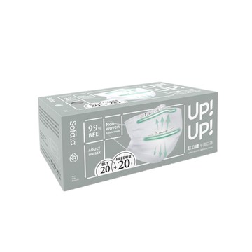 舒芙氧Sofära - 成人超立體口罩-石墨灰-40入/盒