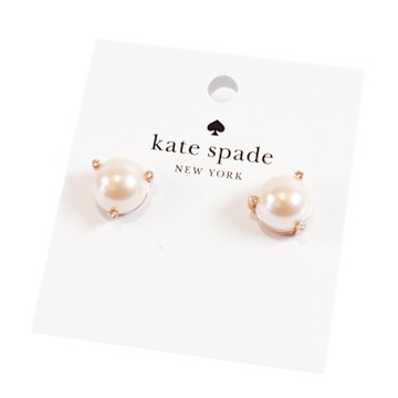 KATE SPADE Rise And Shine 珍珠耳釘-玫瑰金