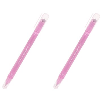 sun-star cororo 3 波浪簽字雙頭兩用筆  2個  梅粉色