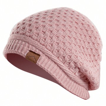 保暖針織馬尾毛帽  粉色  24 x 18cm