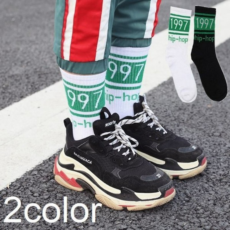 クルーソックス レディース 靴下 ライン入り 英字ロゴ リブ バイカラー スキー スノーボード スポーツ 登山 アウトドア おしゃれ かっこいい スポ 通販 Lineポイント最大get Lineショッピング