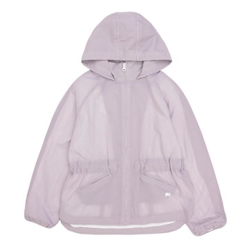BURBERRY Kids 紫色格紋連帽夾克