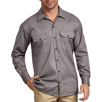 【DICKIES】美線 574 SV Long Work Shirt 長袖 工作襯衫 (銀灰 SV)