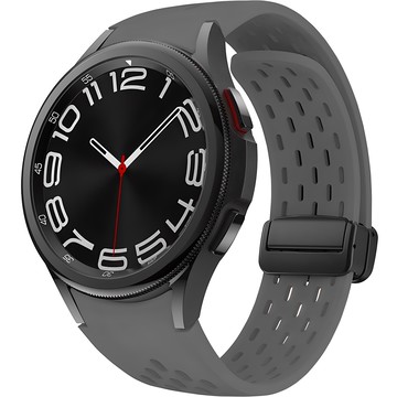 HAMATE Galaxy Watch 多孔 磁吸扣環 矽膠錶帶  深灰色  1個  所有 Galaxy Watch 4 / 5 / 6 型號