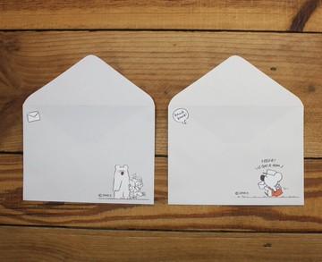 【西式信封】 黑田桑西式信封(卡其灰)18809