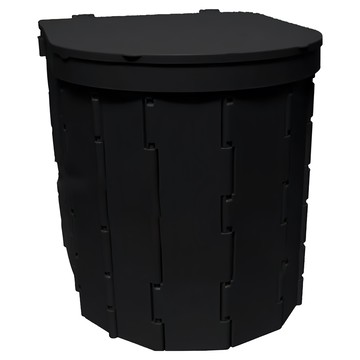 omax 行動折疊馬桶+12入凝固劑+12入清潔袋 黑色  1組