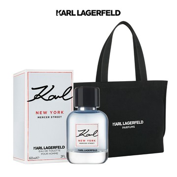 快速出貨【KARL LAGERFELD卡爾】紐約蘇活淡香水60ml(贈黑色托特包.附紙袋)