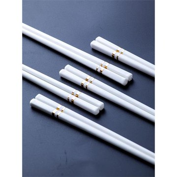 陶瓷筷子防滑家用景德鎮高檔象牙白骨瓷筷子防潮防霉耐高溫送禮