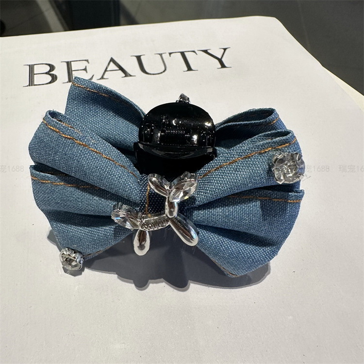 VIVILIAN單寧牛仔面料立體抓夾髮夾