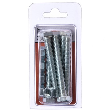 731 六角機械牙螺絲 附帽 3/8X3" 5組