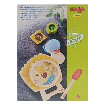 HABA 德國獅子節拍樂器組 - 包含獅子鼓 鈴鐺積木 響板 山毛櫸木製  多色  1組
