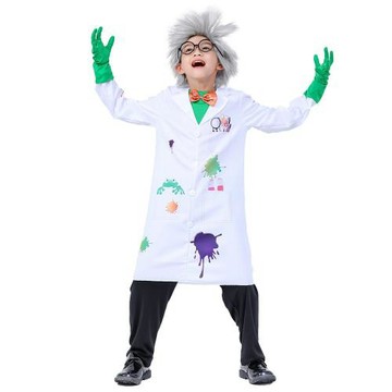 兒童瘋狂科學家職業裝扮服裝萬圣節幼兒園活動演出科學實驗套裝