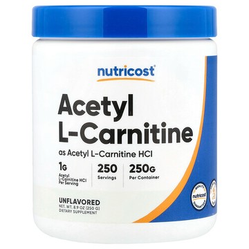Nutricost, 乙酰左旋肉鹼，原味，8.9 盎司（250 克）