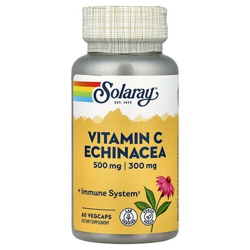 Solaray, 維生素 C，松果菊，60 粒素食膠囊