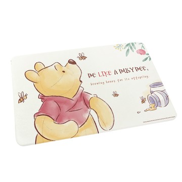 台灣製造 正版授權 迪士尼 珪藻土吸水地墊-忙碌蜜蜂60*40*0.9cm_廠商直送