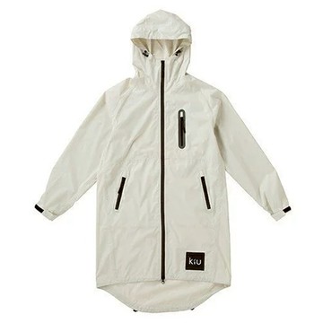 KiU 空氣感雨衣 時尚防水風衣  白色  前長93 x 後長103 x 胸寬120 x 袖長87cm