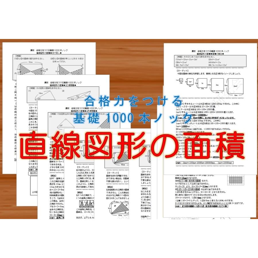 算数合格力をつける基礎1000本ノック-直線図形の面積